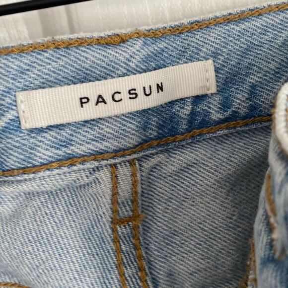 Pacsun Women's Dad Jeans Size 27 Light Wash Distressed Button Fly - Picture 5 of 10